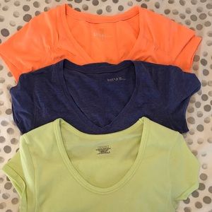 3 ruched shirts (Athleta and Zella brands)